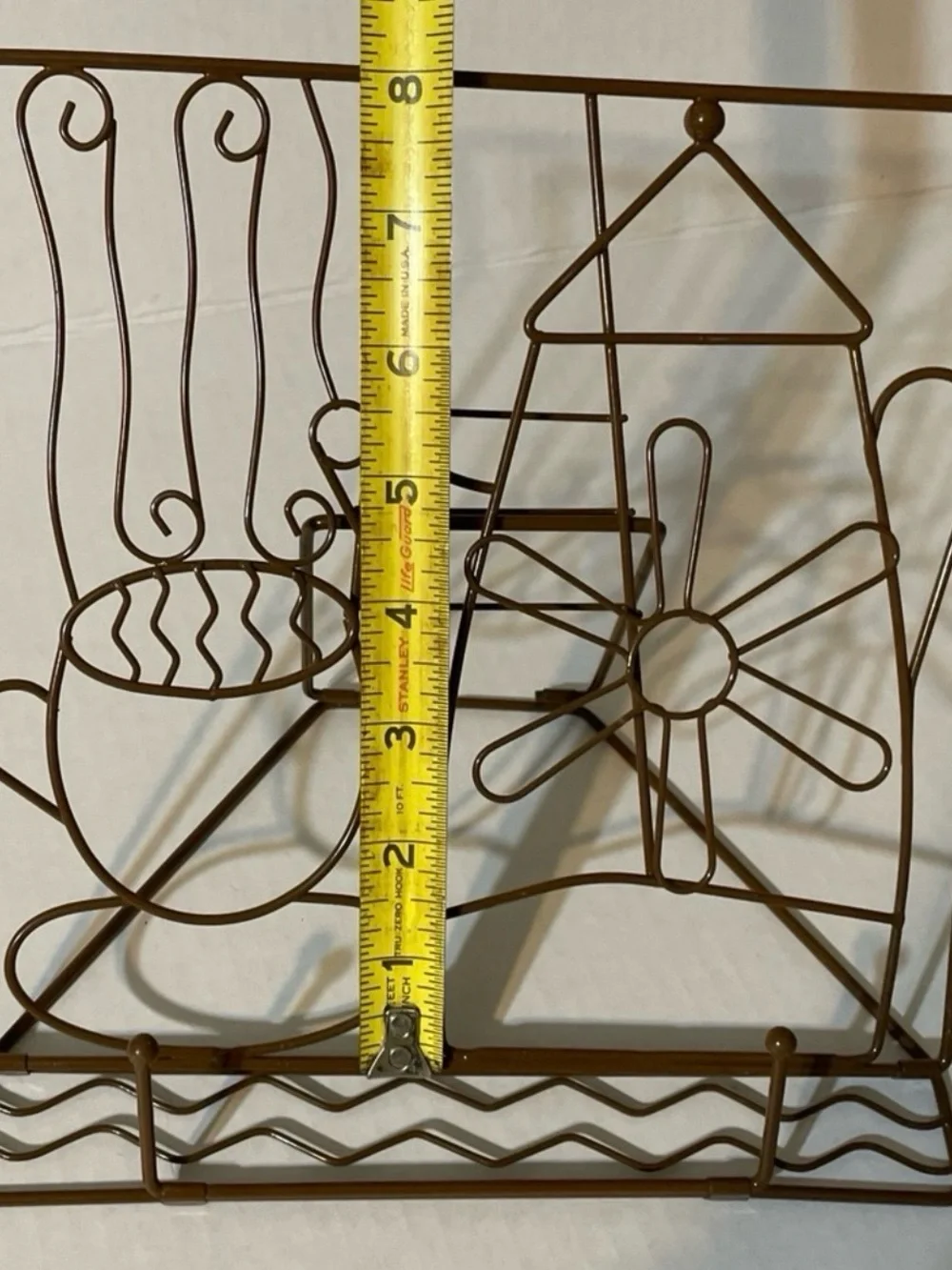 VTG Coffee Themed Wire Recipe Cookbook Holder  Bronze/Brown Finish, Adjustable